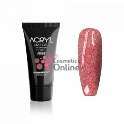 PolyGel UV /LED pentru unghii false 2M cu sclipici rosu, Reflective Glitter Red 30 ml